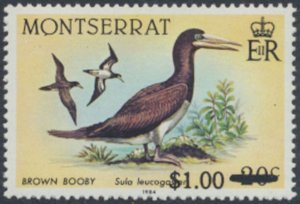 Montserrat  SC# 652 MNH  Birds surcharge   see details & scans