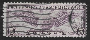 US #C16 5c Winged Globe