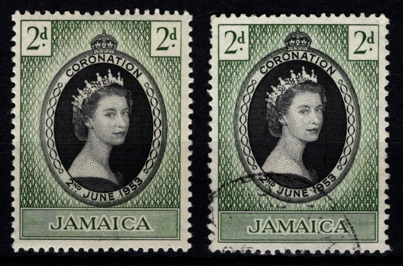 Jamaica 1953 Coronation, 2d [Mint / Used]