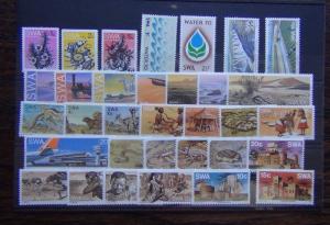 South West Africa 1970 1978 sets Water Fauna Animals Bushmen Deserts etc MNH