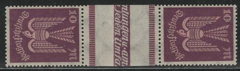 Germany Scott # C12 (2), gutter, mint nh, se-tenant, Mi# 235ZS