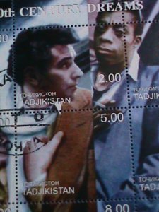 TAJIKISTAN STAMP- TWENTY CENTURY DREAMS-MOVIE STARS- CTO LARGE STAMPS SHEET