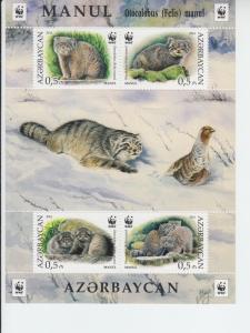 2016 Azerbaijan Manul WIld Cat WWF SS (Scott 1117e) MNH