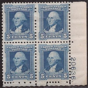 US Stamp 1932 5c George Washington - Plate Block of 4 Stamps MNH #710