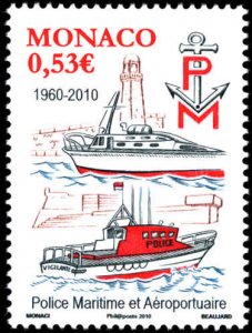 Monaco #2600, Complete Set, 2010, Military Related, Ships, Police / Interpol ...