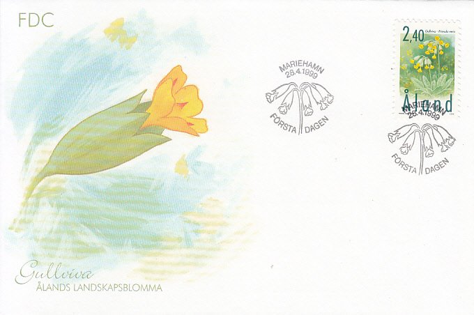 Aland 1999 FDC Sc #108 2.40m Cowslip