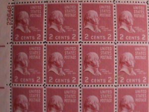 ​UNITED STATES 1938 SC# 806-PRESIDENTIAL ISSUE-JOHN ADAMS-MNH- SHEET VERY FINE
