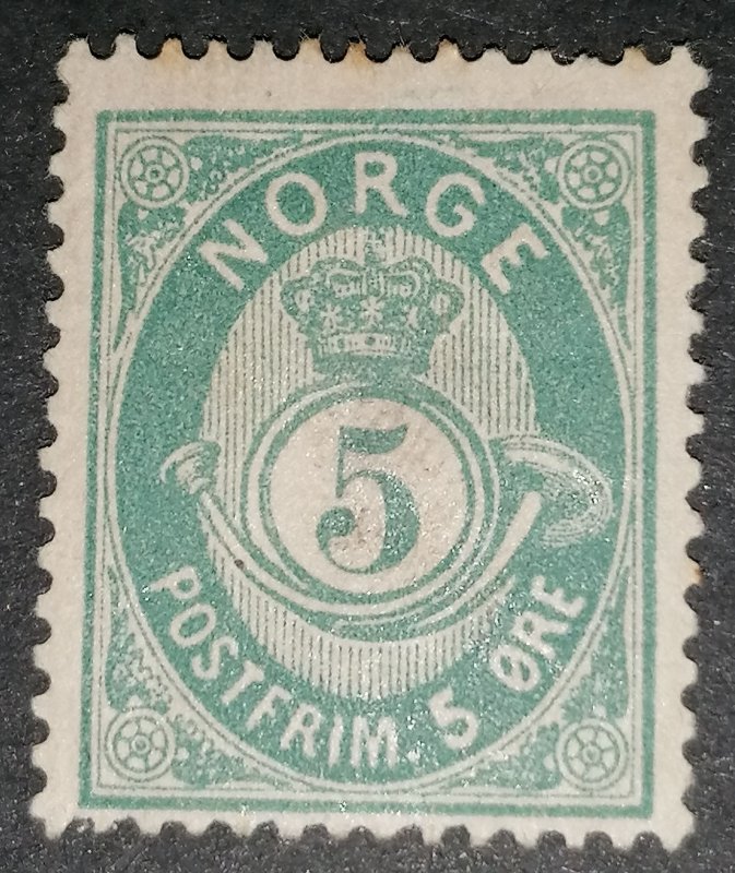 Norway 5 ore 1886 emerald green MH