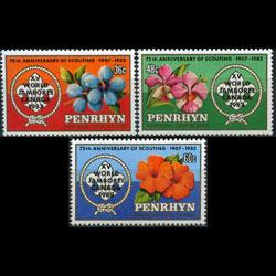 PENRHYN 1983 - Scott# 219-21 Scouting Opt. Set of 3 NH