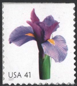 SC#4178 41¢ Beautiful Blooms: Iris Booklet Single (2007) SA