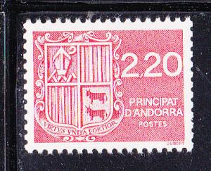 Andorra-French 360 MNH 1988 Andorran Coat of Arms