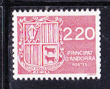 Andorra-French 360 MNH 1988 Andorran Coat of Arms