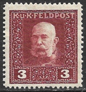 AUSTRIA MILITARY STAMPS - 1915-17 3h Franz Joseph Portrait Issue Sc M24 MH