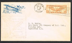 United States First Flight Cover Scott C19