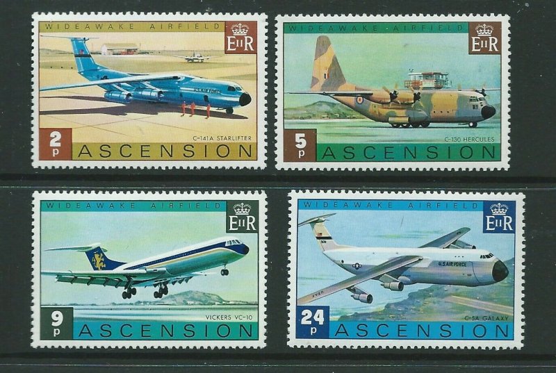 ASCENSION SG187/90 1975 WIDEAWAKE AIRPORT MNH