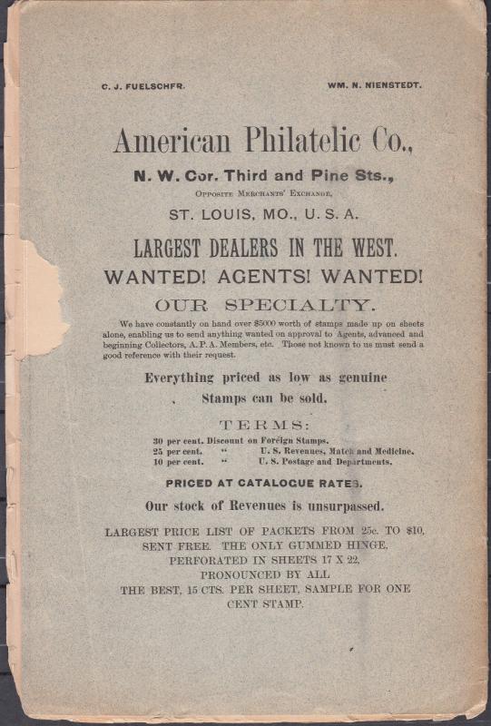 The Stamp Collectors Figaro Chicago - September 1888, No.3