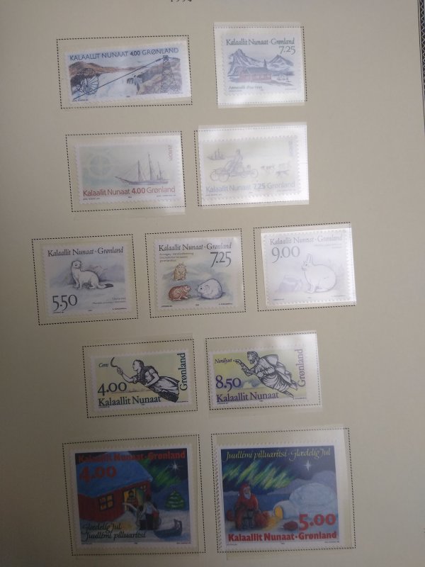 collection on pages Greenland 1987-94 mint most NH KY: CV $188