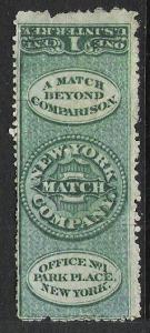 RO138b - Private Die - Match and Medicine Stamp