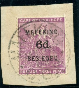 Cape Mafeking 1900 6d on 3d magenta (Type 4 surch) VFU. SG 4. Sc 165.