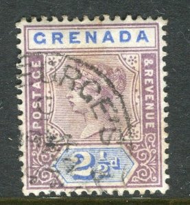 GRENADA; 1895 early classic QV issue fine used 2.5d. value,