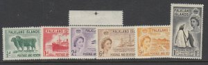 Falkland Islands, Scott 122-127 (SG 187-192), MLH