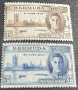 BERMUDA # 131-132-MINT NEVER/HINGED---COMPLETE SET---1946