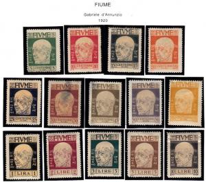 Italy, Fiume, #86-99, MH, CV if original $168.00