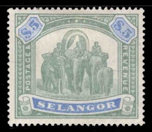 MOMEN: MALAYA SELANGOR SG #64 1895-9 UNUSED £350 LOT #66597