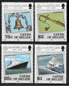 1984 Cayes of Belize 10-13 Ships 6,00 €