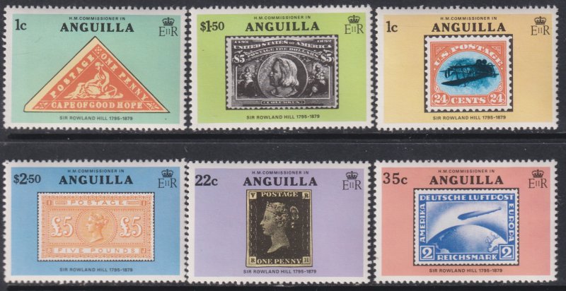1979 Anguilla Sir Rowland Hill complete set MNH Sc# 349 / 354 CV: $2.25