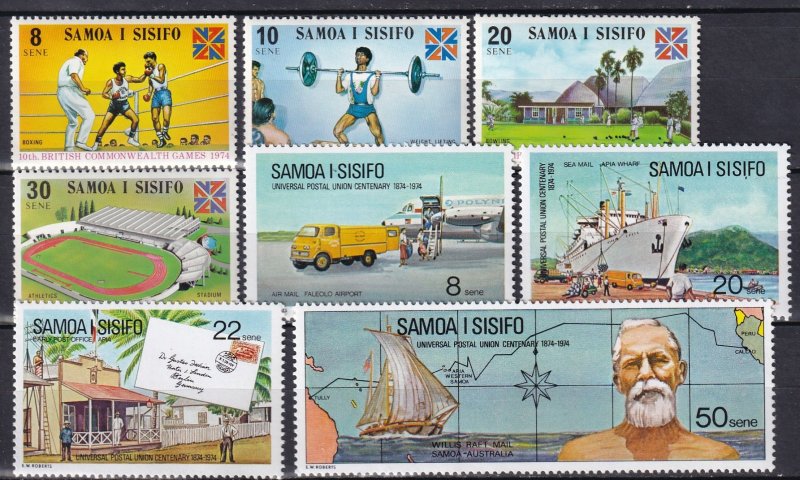 Samoa #395-8, 403-6  MNH CV $4.50  (Z6943)