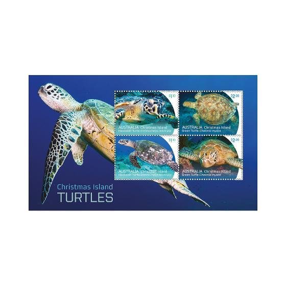 2021 Christmas Island Turtles MS4  (Scott 614a) MNH