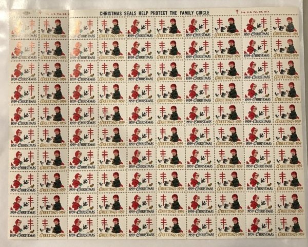 Christmas Seals from 1959 - Full MNH sheet of 100