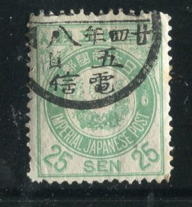 JAPAN; 1880s early classic Koban issue fine used 25s. value