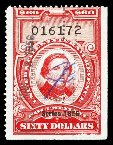 Scott R699 $60.00 1956 Dated Red Documentary Revenue Used Fine Cat $60