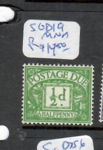 GREAT BRITAIN POSTAGE DUE 1/2D   SG D19  MNH     PPP0611HH