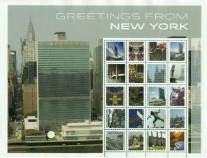 HERRICKSTAMP NEW ISSUES U.N. NEW YORK Sc.# 1112 Greetings from NY 2015 Sheet