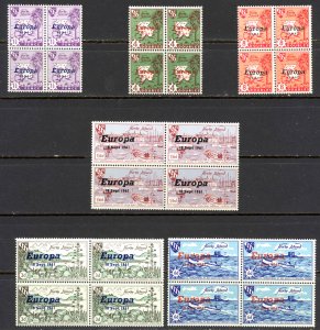 Herm Island MNH block/4 set/6 1961 Europa