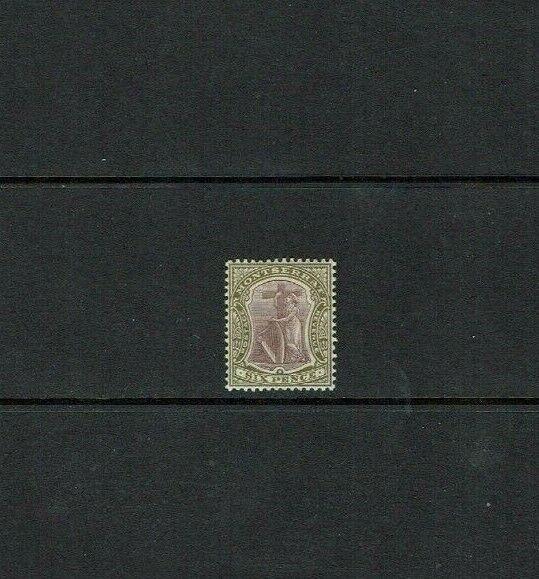 Montserrat: 1904/8 6d dull purple & olive, ordinary paper, SG 29 LMM