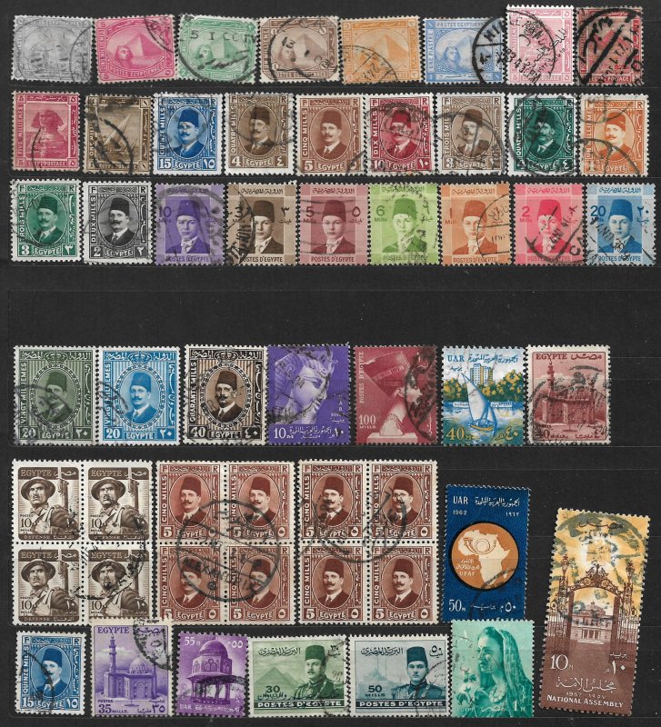 COLLECTION LOT #707 EGYPT 43 STAMPS 1879+ CLEARANCE