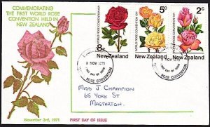 NEW ZEALAND 1971 Roses FDC..................................................E986