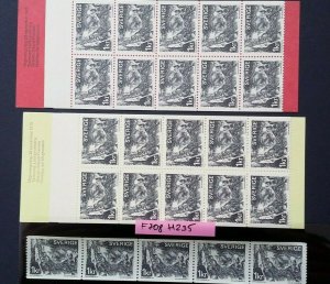 H235 A+B Sweden 1970 Scott # 867 - 868 MNH stamp booklets Miner Mining Industry 