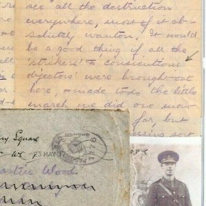 GB HISTORIC MILITARY LETTER WW1*Conscientious Objector* 1917 Censor Cover MS2727 