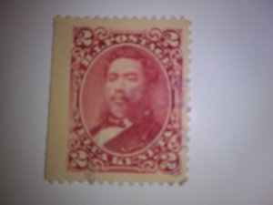 HAWAII SCOTT # 38 USED DESIRABLE RARE STAMP FROM 1875 !!!