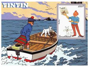 SOMALILAND SHEET IMPERF ANIMATION TINTIN