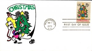 #1508 Christmas Tree Ellis FDC