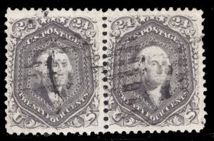 MOMEN: US STAMPS #78 PAIR USED VF LOT #77855*