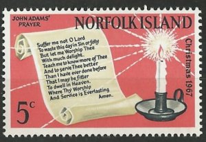 Norfolk Is. #  115 Christmas - 1967   (1)  Mint NH