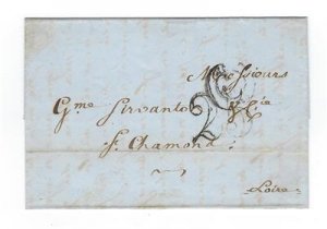 VEGAS - 1850 France Personal Stampless Letter/Cover - (DP149)