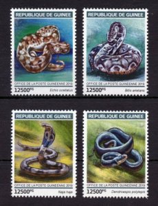 GUINEA 2019 SNAKES SET OF FOUR MINT NEVER HINGED